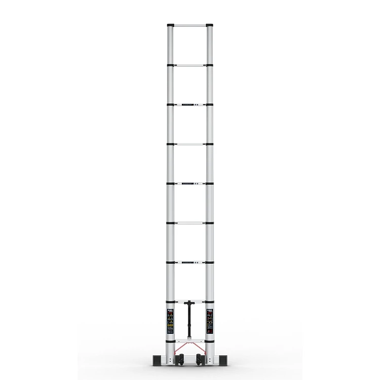 Home telescopic ladder stairs single straight aluminum alloy ladder folding telescopic aluminum extension ladder