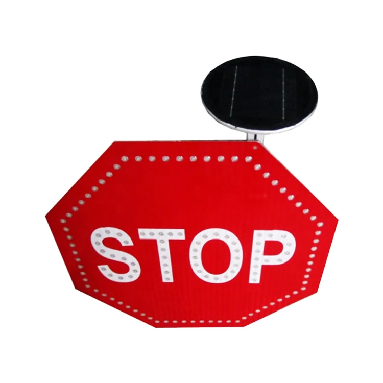 Octagon stop go led мигающий светофор безопасность электрического забора предупреждающая доска отражающий Солнечный алюминиевый дорожный знак