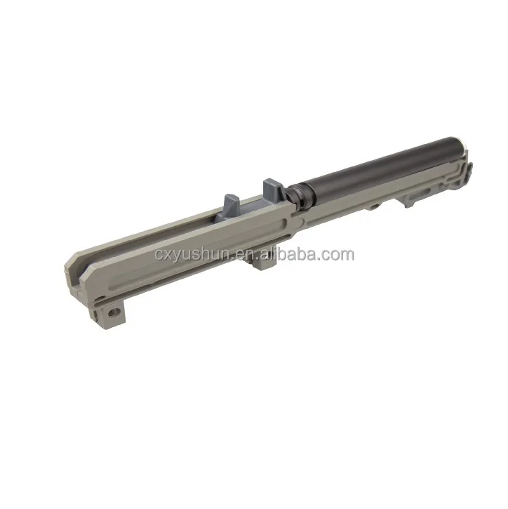 Soft closing damper sliding door system pneumatic cylinder soft close mechanism for kitchen cabinet