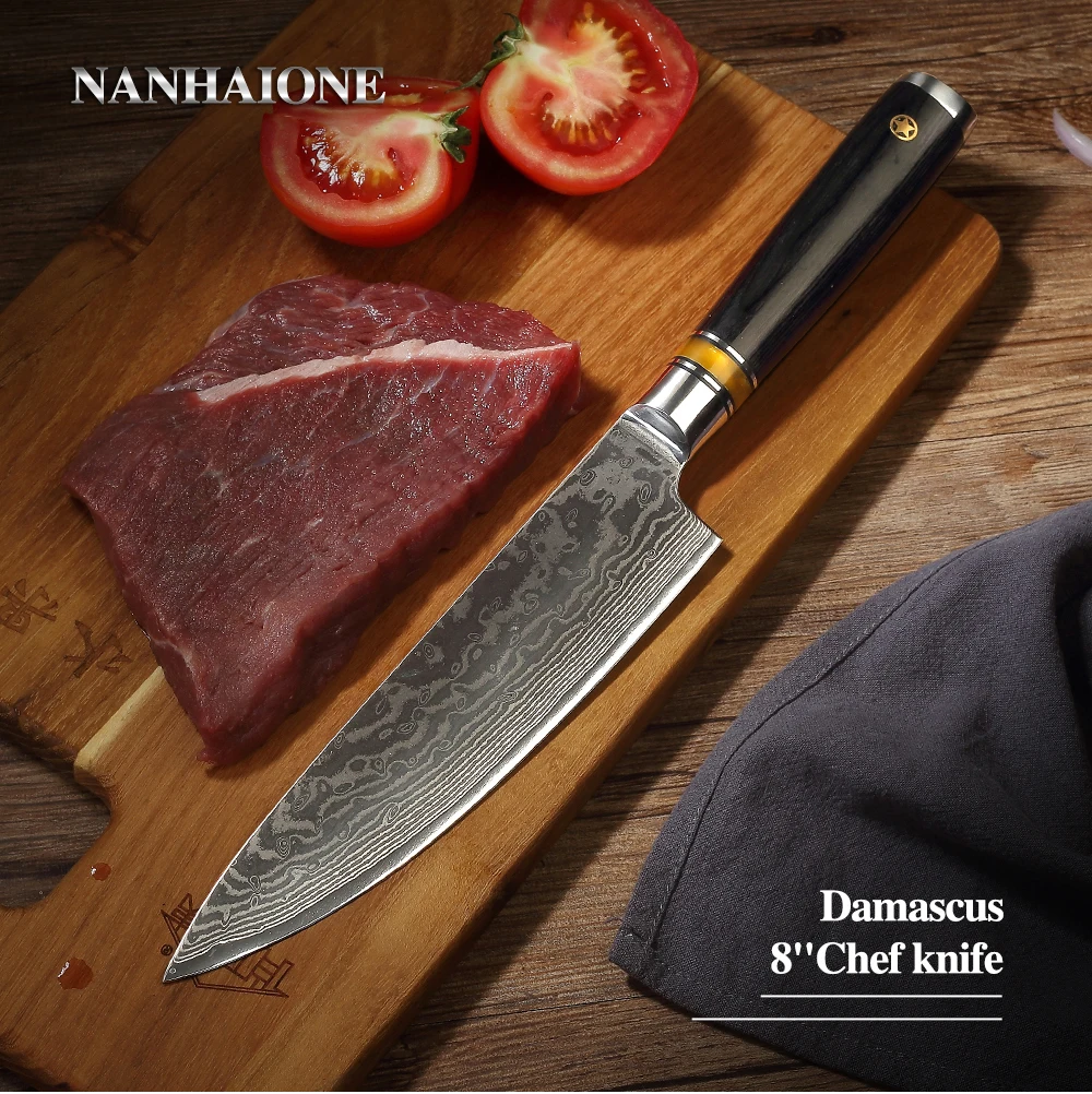 Professional 8 inch damascus steel kitchen chef knife