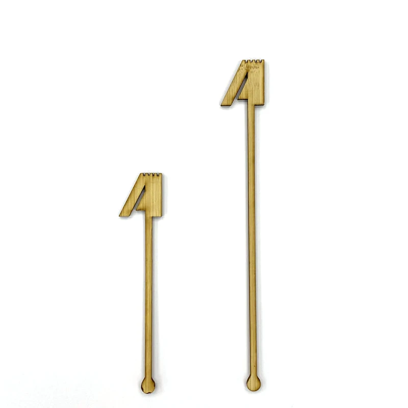 New Arrival bamboo cocktail stirrers disposable bamboo cocktail picks 4.1 inch