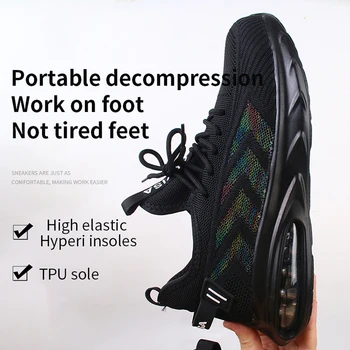 New arrival Mountaineering Breathable Safe steel toe Sport Safety Shoes for Men working industrial