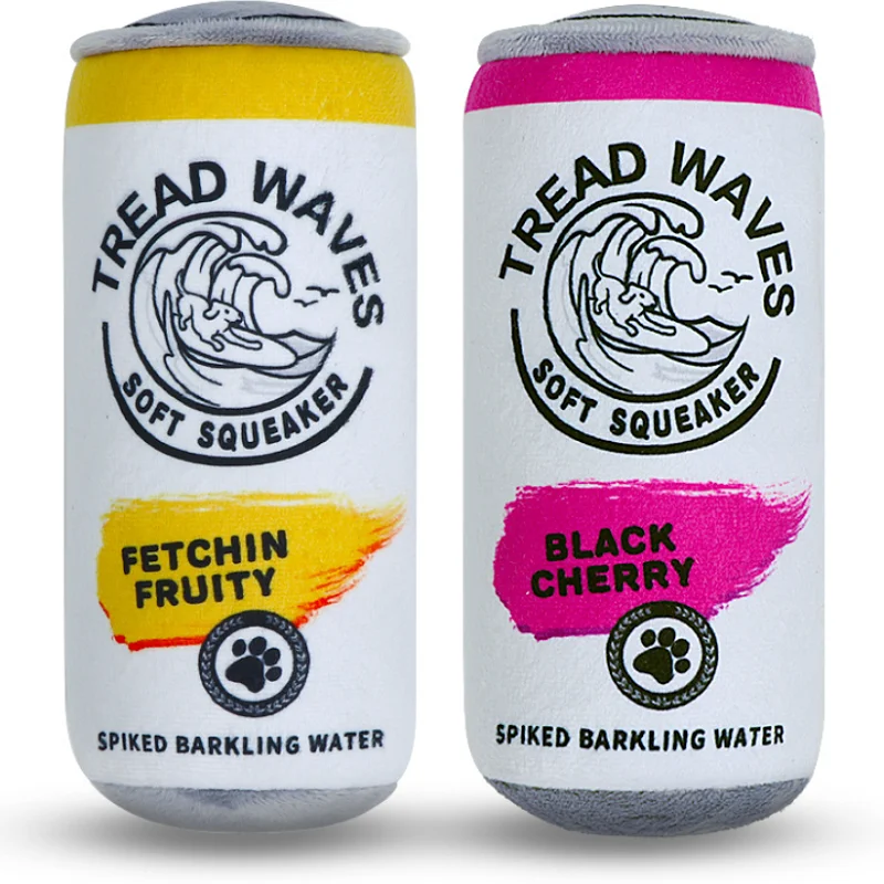 Wholesale Beer Sounding Stuffed Pet Chew Squeaky Plush Beer Dog Can Toy Dog Toy Design Toy Stuffed Dog