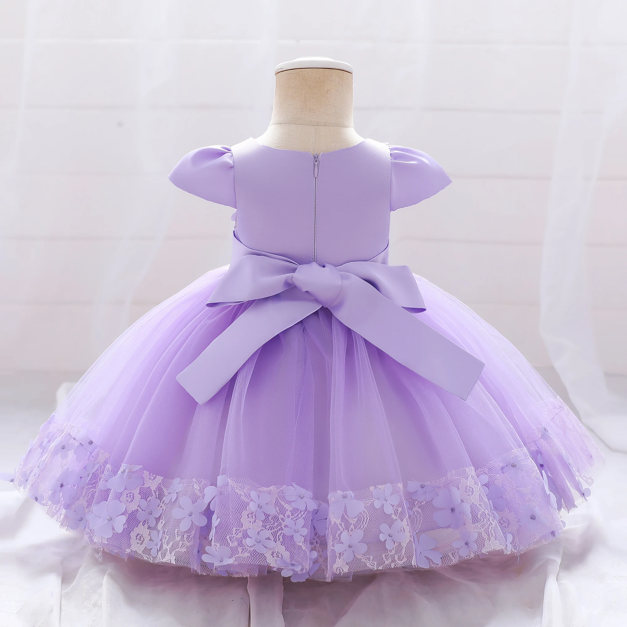 Latest Toddler Girls Party Wear Dresses Small Baby Sequins Frock Kids Spring Birthday Dress
