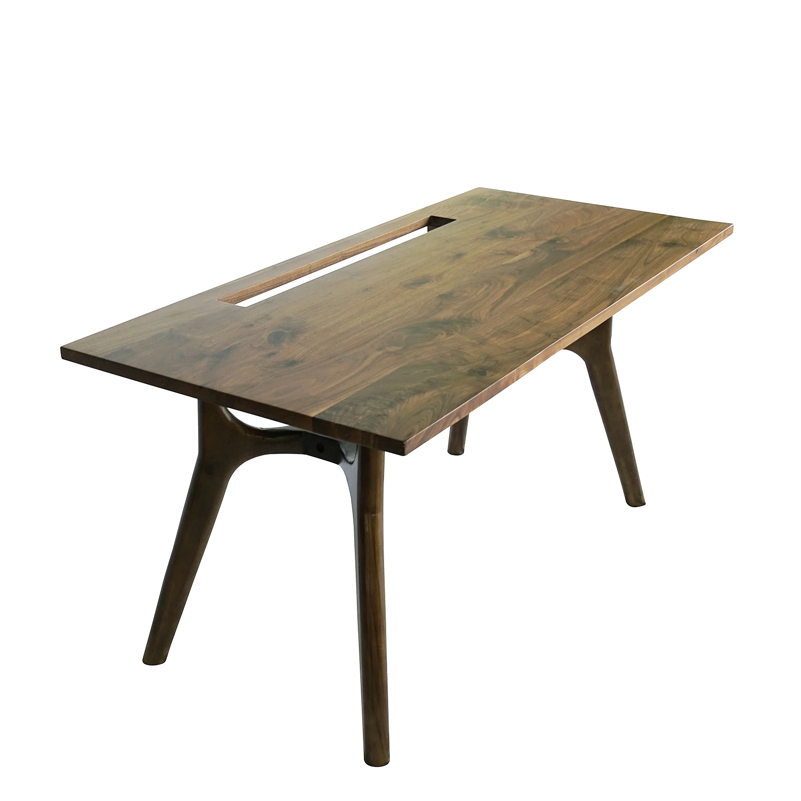 Black walnut solid wood edge glued table top Computer desk top Home office Office building