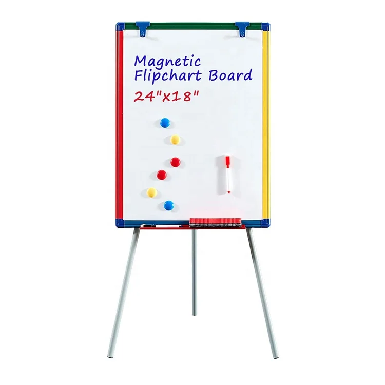 Оптовая продажа низкая цена регулируемый по высоте мольберт flipchart Складная магнитная сухая стираемая белая доска флип-подставка для