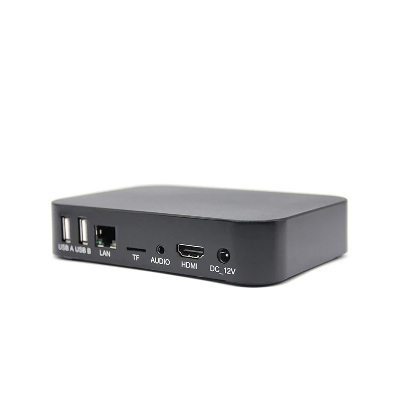 China Hot Sale Hd 4k Display Box Rk3288/3399 Optional Cpu Network Media Player