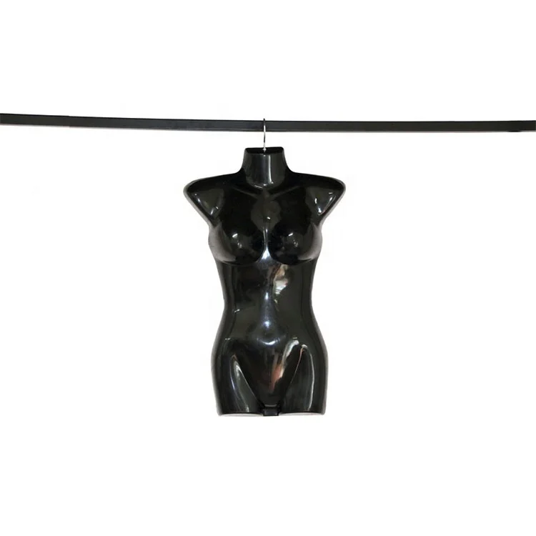 Adult female half-length mannequin with hook and half-hung mannequin props