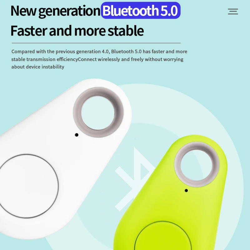 Pet Smart Mini GPS Tracker Waterproof Bluetooth Locator Tracer Pet Dogs/Cats Kids Car Key Collar Accessories Android Compatible