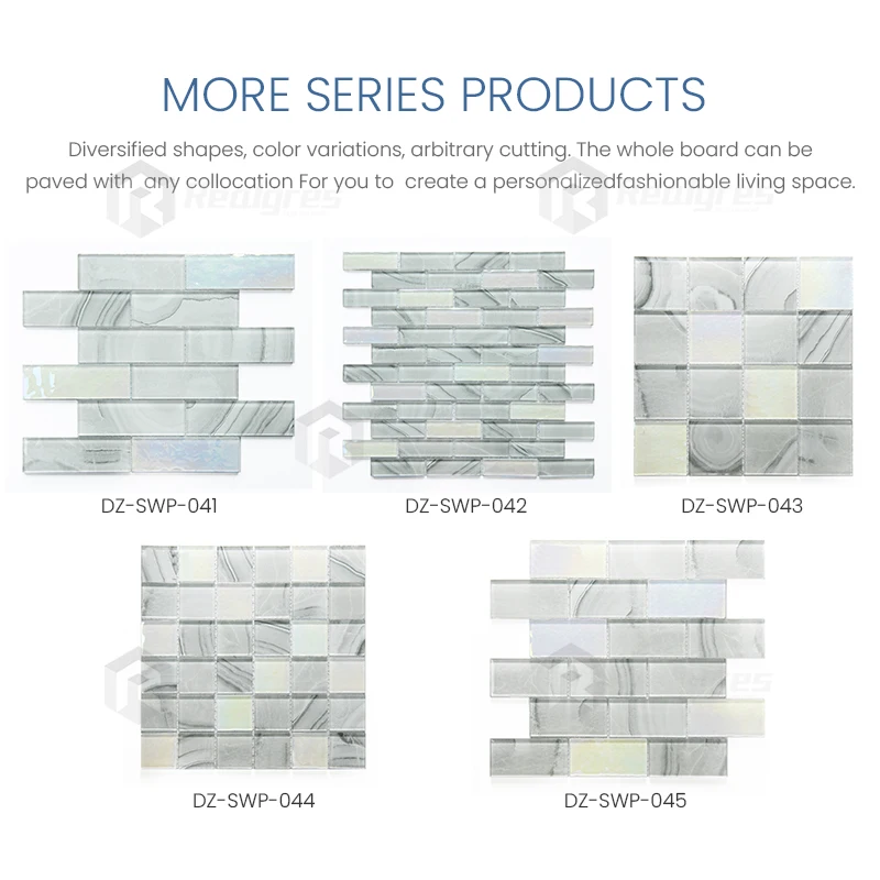 Дешевая OEM белая фарфоровая мозаичная плитка для бассейна материал стеклянная мозаика размер плитки