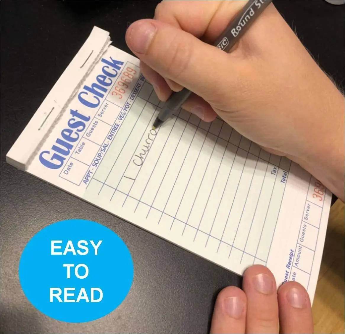 Factory Wholesale Bill Book Server Note Pads Waiter Menu Order Book 2 Parts Order Pads Restaurants