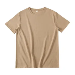 Wholesale Plain  Branded Men Custom T Shirt Printing With Logo Customs O-neck Organic Cotton T-Shirts