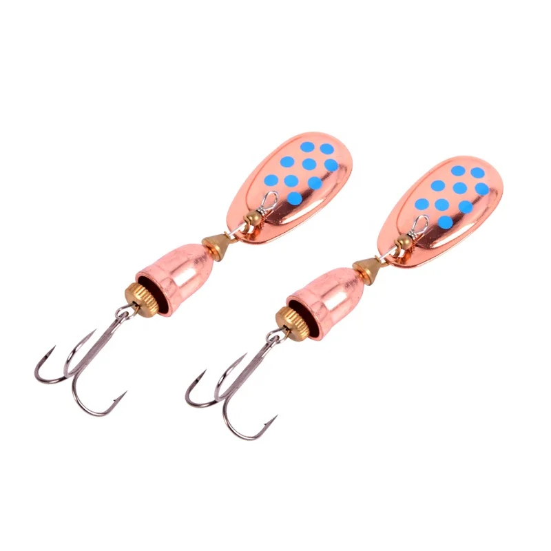 AGITEK ODM OEM Fishing Lures Copper Gold Plating Fish Baits Sea Fishing Spinner Lures Sea Fishing Lures