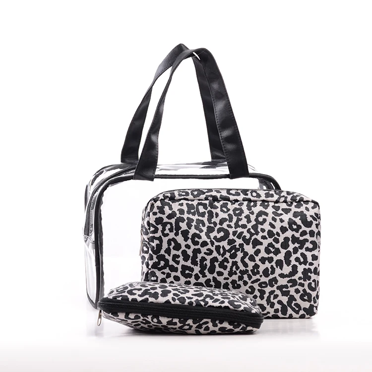 Promotional Clear Transparent Vinyl Plastic Packaging PVC Cosmetic Bag Zipper Travel Bag