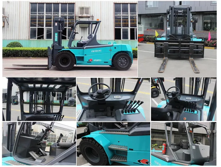 10 ton battery forklift with curtis controller and PMP dual axle and AC motors