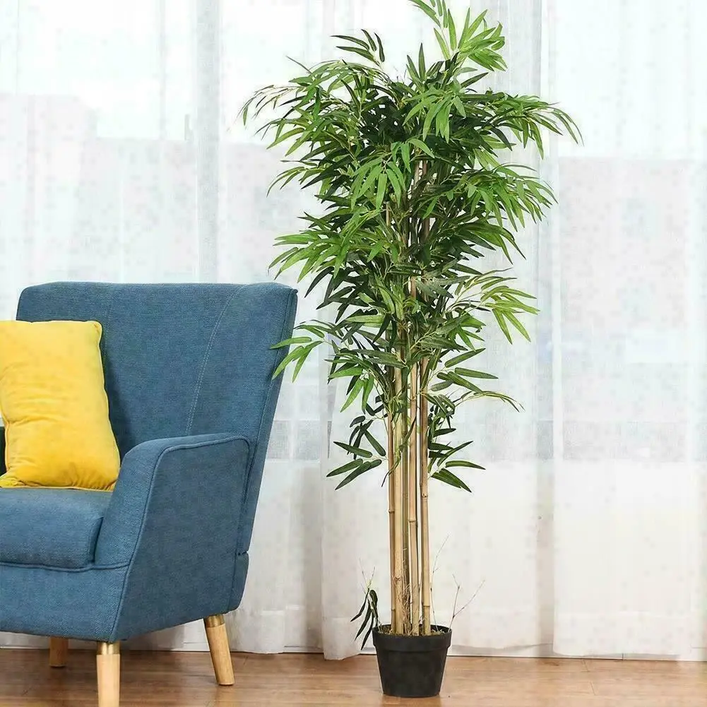 4ft Artificial Trees Outdoors Fake Bamboo Trees Artificial Bamboo Plants Fake Plants In Pots For Home Office Lobby Garden Decora
