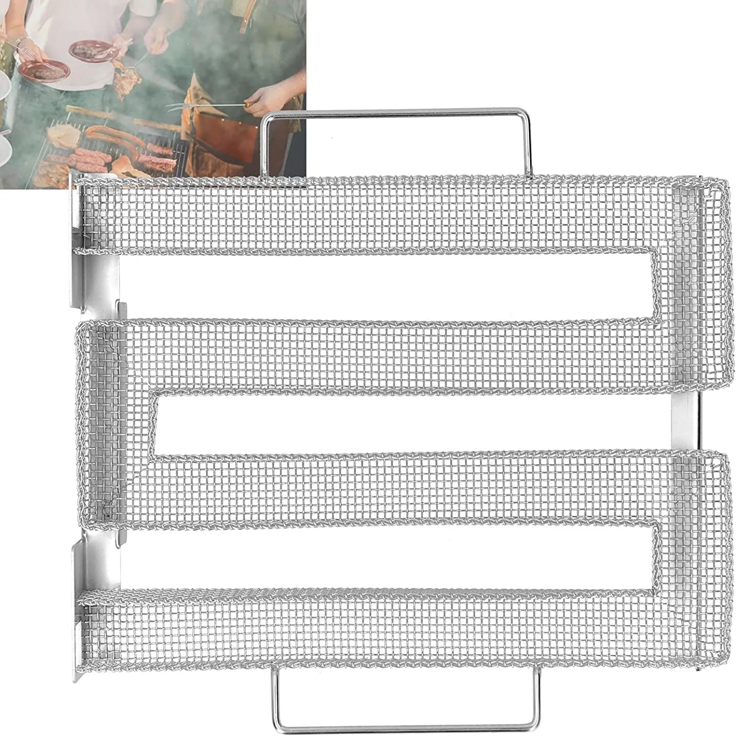 Outdoor Cold Smoke Generator Sawdust Powder Smoker Hot and Cold Smoking BBQ Grill Hot and Cold Smoking Salmon Meat Burns