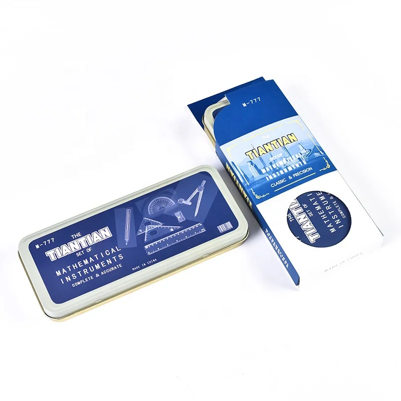 Mathematical Compass Triangular Ruler Student Drawing 8piece Math Geometry Set