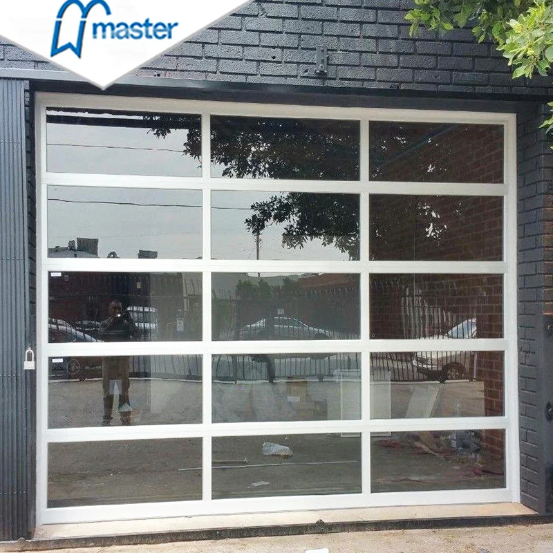 Wholesale Automatic Sectional Overhead Electric Frame Aluminum Glass Garage Doors With High Quality