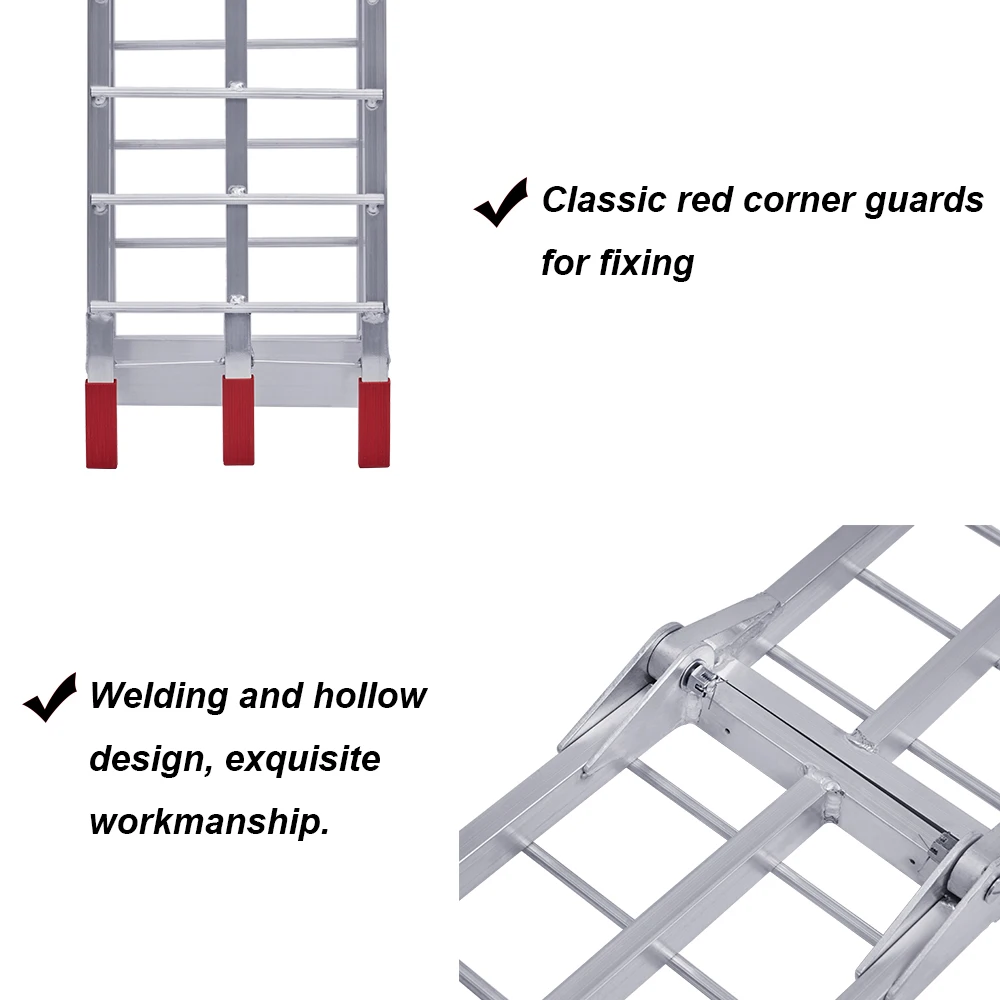 Maximum load bearing capacity 680KG portable aluminum folding loading atv ramps