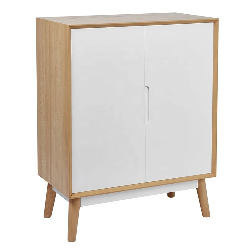 Home Furniture  Hallway Cupboard Modern Storage Cabinet Wooden Sideboards Buffet Cabinet With Two Doors
