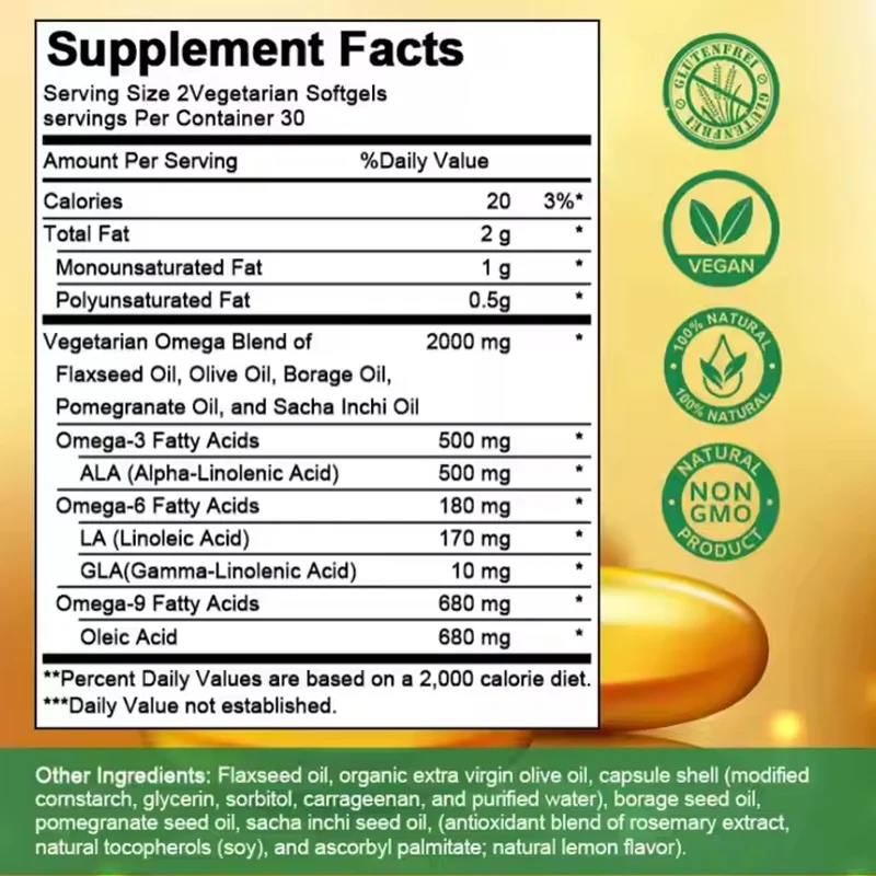 New Arrival OEM ODM Private Label Food Supplement omega 3 6 9 Capsules 120pcs Fish Oil Softgels omega3 capsule