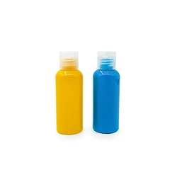 Stock!! 50ml 100ml PET Hand Sanitizer Gel Bottle Flip Top Cap Disc Top Cap PET Plastic Bottles Manufacturer