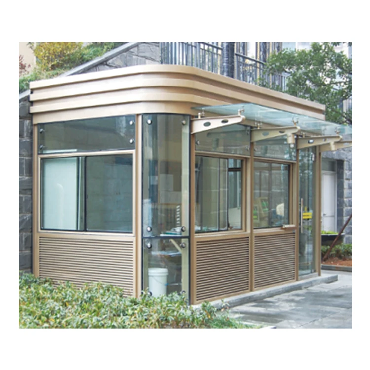 Steel structure and Sandwich Panel Insulation Guard Booth Mobile Parking Security Booths Prefab Ticket Selling Booth