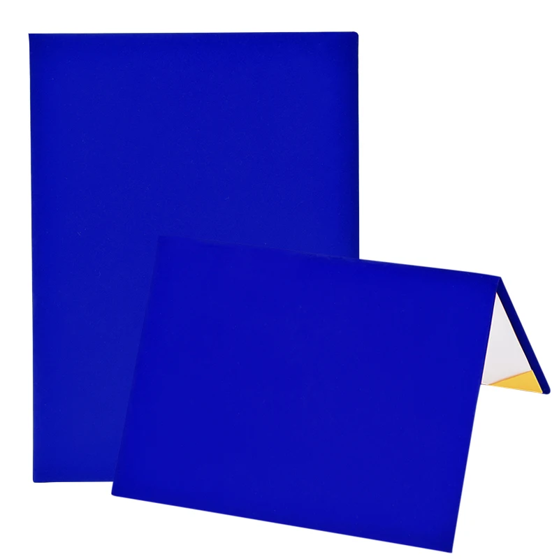 Customized Luxury Soft Velvet A4 Paper Wedding Certificate Holder For Graduation /Baby Birth