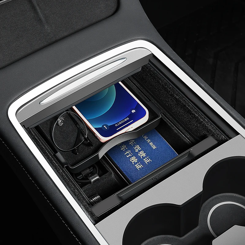 2021 2022 Model Y Central Armrest Storage Box For Tesla Model 3 Organizer