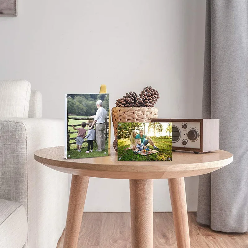 Magtoon Custom Sales Promotion So Beautiful Clear Acrylic Magnetic Picture Photo Frame english sexy video digital photo frame