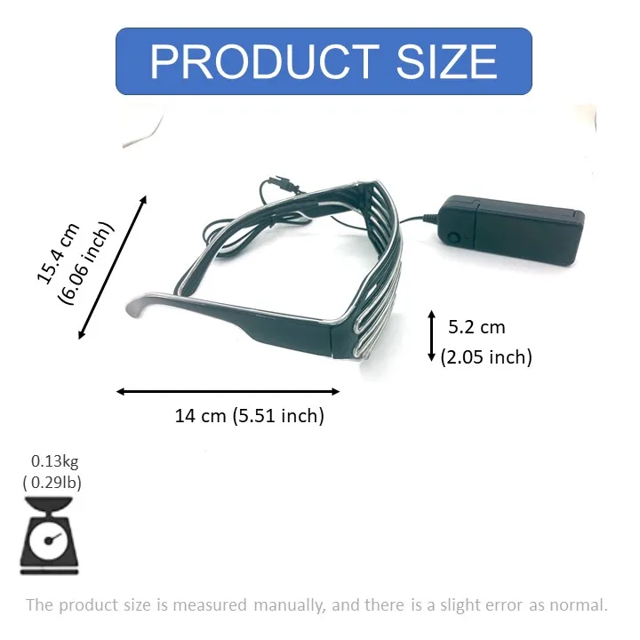 Glow in the Dark Party Supplies Shutter Shades LED Sunglasses 6 Color Light Up EL Wire Glasses for party cosplay