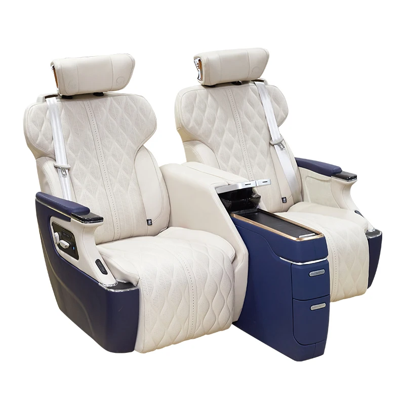 luxury automobiles rear seat with electric footrest