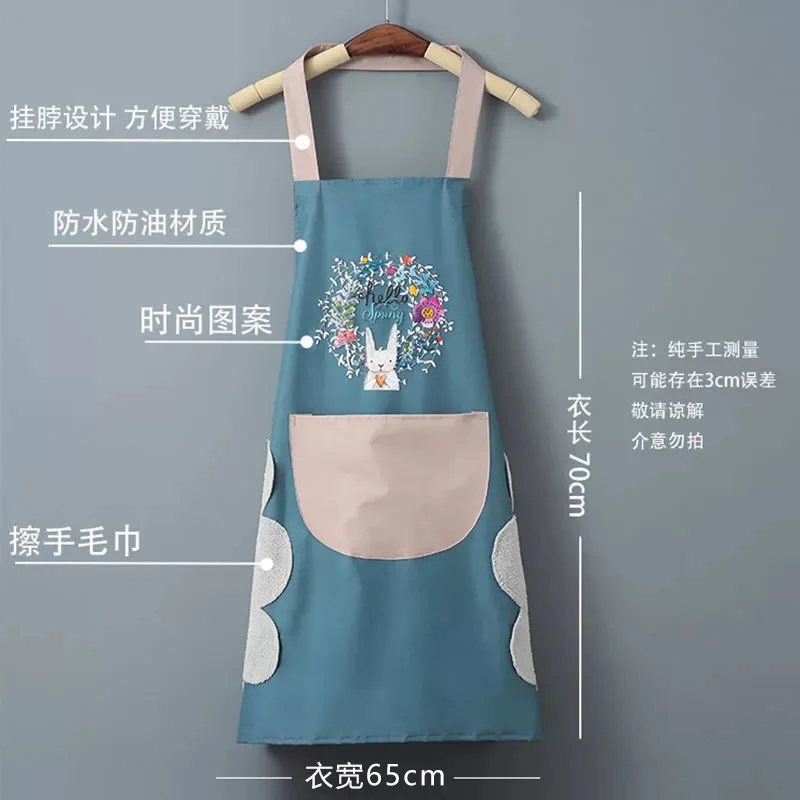 waterproof Korean Cartoon Parent-child Expression Painting Baking Set Aprons with Logo Custom Oxford Cloth Apron