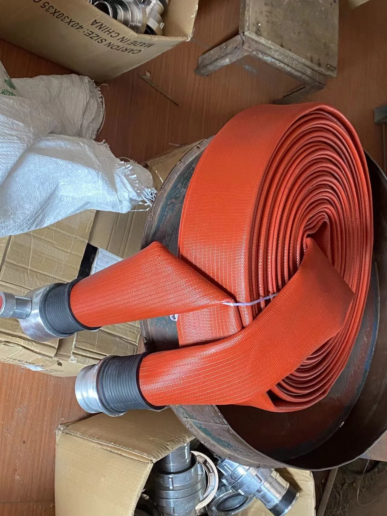 PVC/NBR/EPDM/TPU single layer/durable 1.5inch 2inch 2.5inch fire fighting hose with coupling