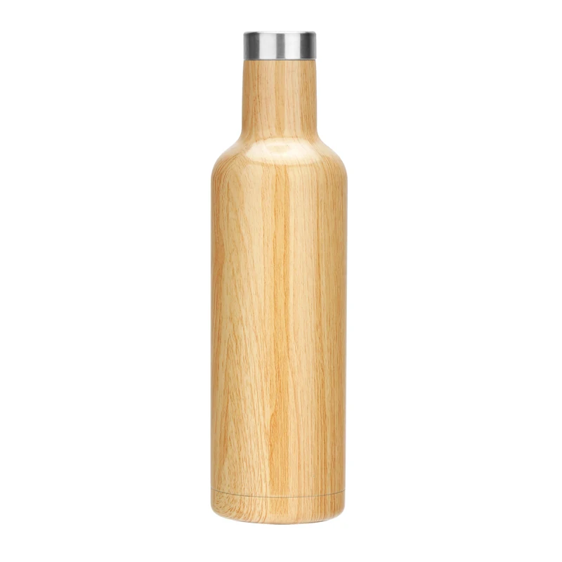 
Wholesale 750ML Double Wall Vacuum Insulated Stainless Steel Water Bottle Purple Black Yellow Custom Red White Blue Metal Hot 