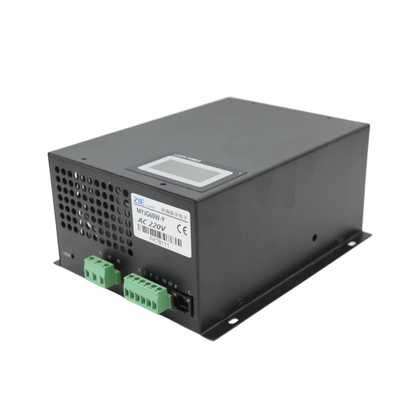 CO2 Laser Power Supply ZYE MYJG 60W with LCD display for CO2 Cutting Machine and Engraving Machine  CO2 Laser Power Supply