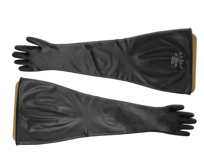 High Acid and Alkali Resistant Butyl Rubber Gloves Honeywell 8B1532A Alternative Grip Enhanced Work Safety Glove Box