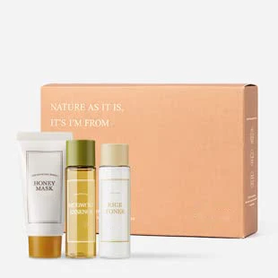 Миниатюрный набор рисовый тоник эссенция mugwort Медовая маска подарки для женщин чулки ухода за кожей крем-это пять в одном