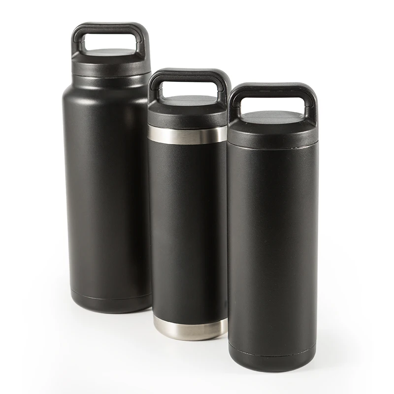 Stainless Steel Double Wall Vacuum Portability Hot Wide Mouth Water Bottles Steel Insulated Water Bottle Outdoor Water Bottle