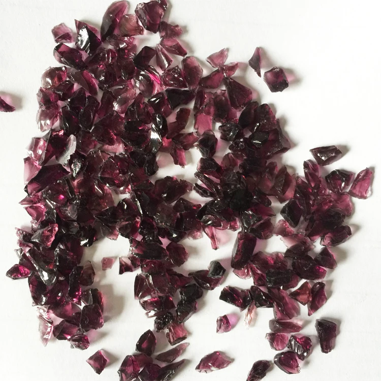 Colored Glass Chips Blue Glass Gravel For Landscaping