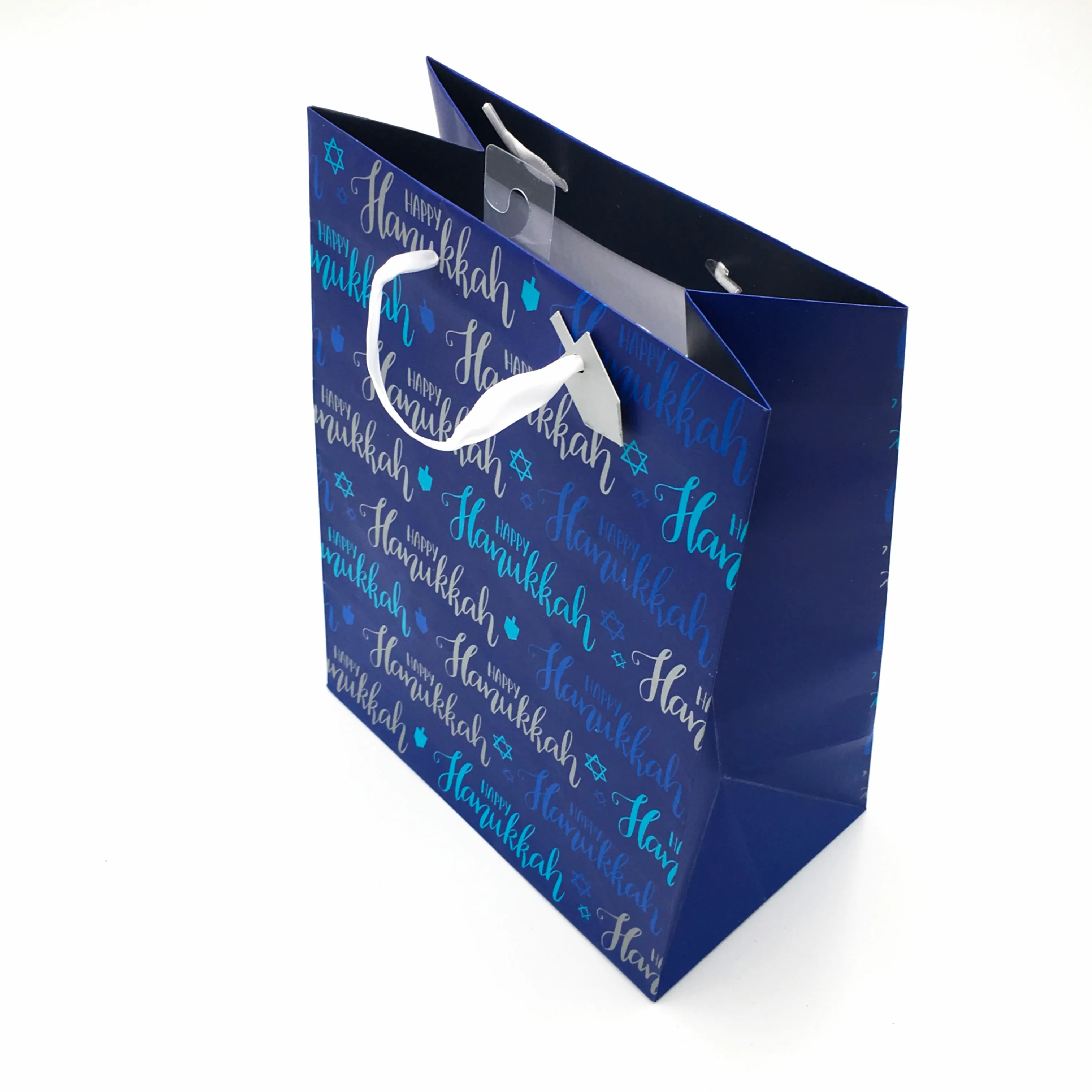 Promotion wholesale custom merry Christmas matt lamination/ logo embossing gift paper bag