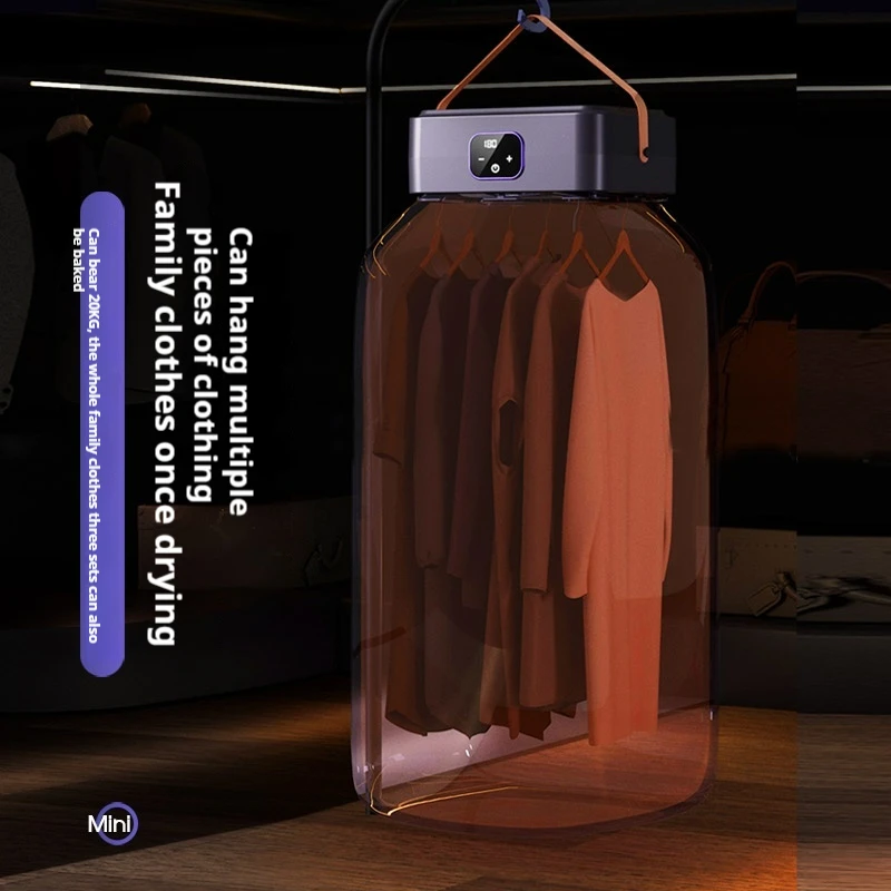 Folded Electric Clothes Dryer Smart Drying Rack Hang Dryer Machine Portable Travel Warm Air Dryer With Timing For Home