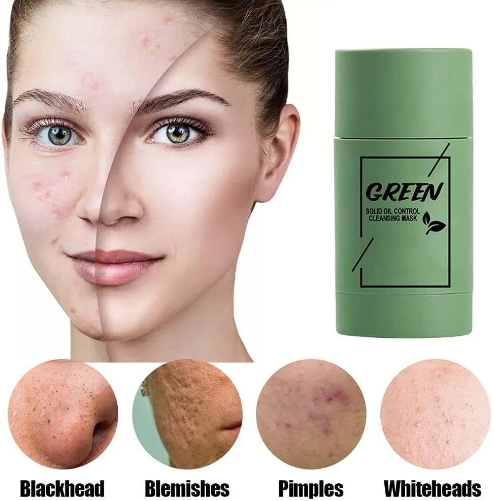 Wholesale factory price skin care clay mud deep cleanse facial green tea mask stick