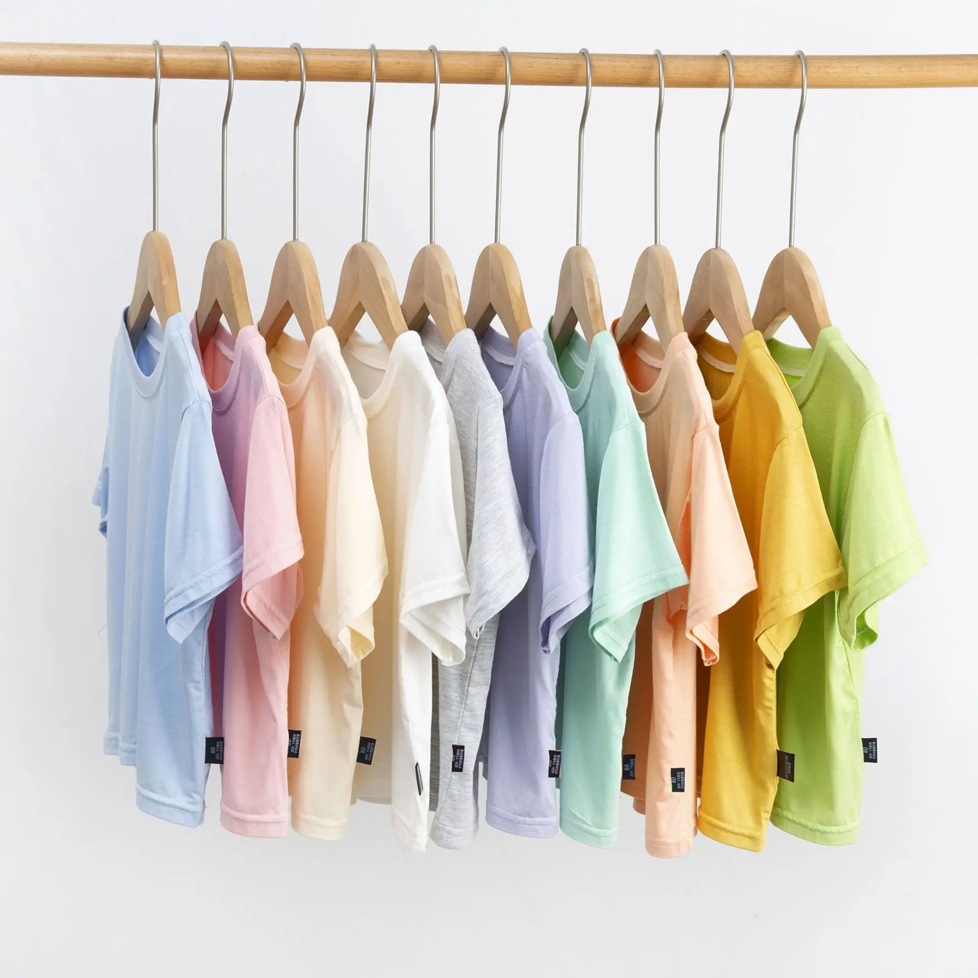 2022 Custom Logo Wholesale Colorful Cute Kids T-Shirt Designer Toddler Baby Boys T Shirts Tops Girls