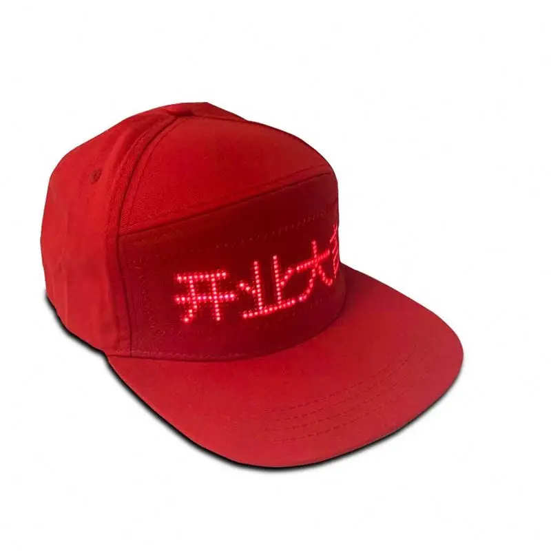 Smart Design LED Hat Programmable Message Display Luminous Baseball Cap Hip Hop Party Flashing Hat Golf Fishing LED Hats
