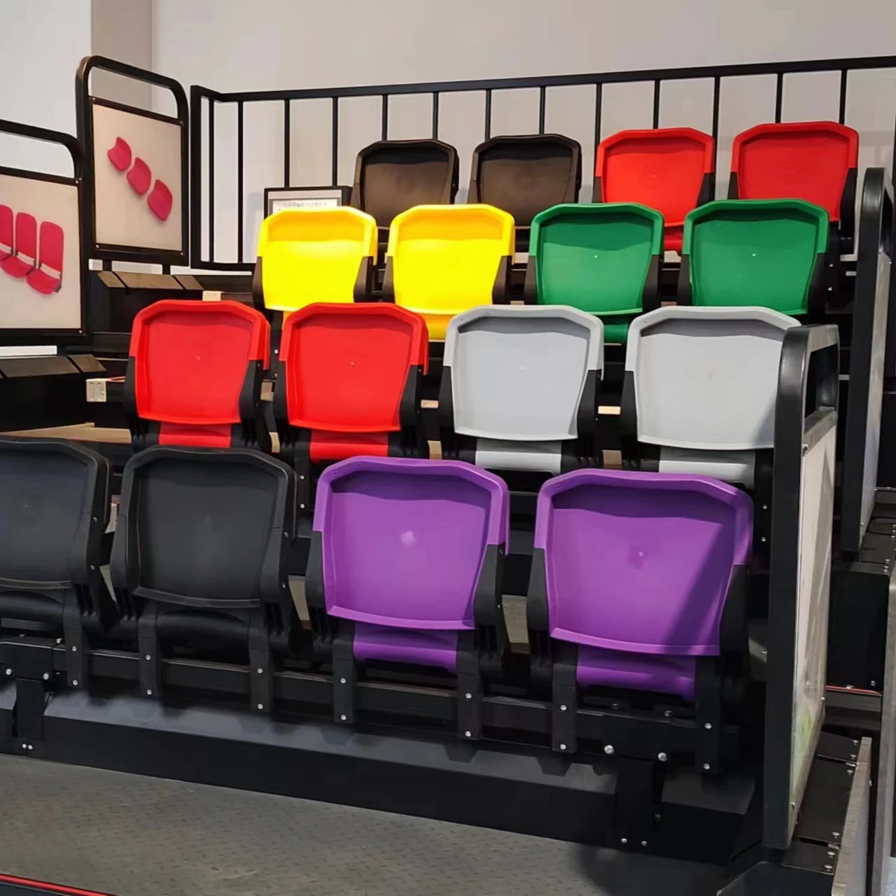 High Quality Rear-mounted Flap Telescopic Bleachers Grandstand Seating System Soccer Stadium Seat for Sale Customize 14 Days 260