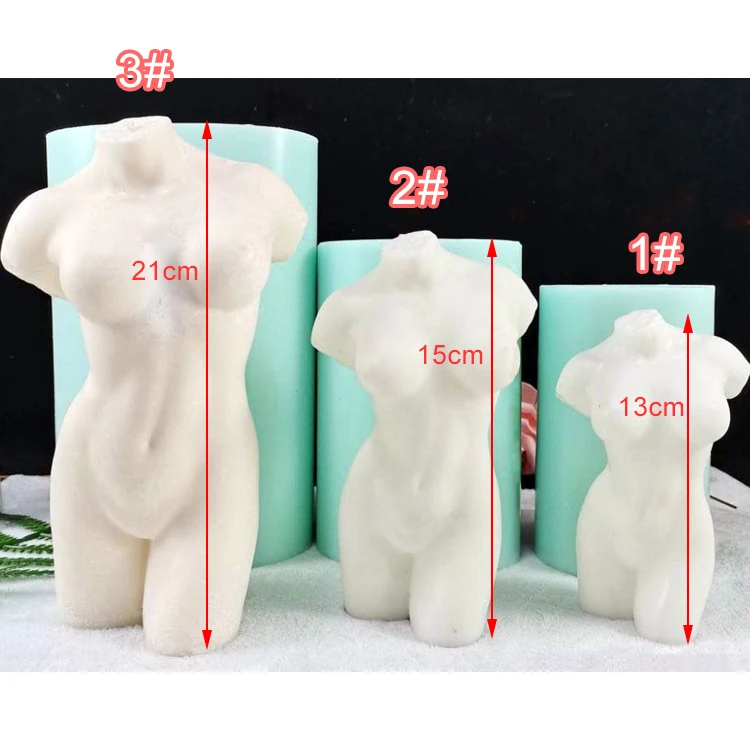 
Z296 Large size human body candle mold art female body candle silicone mold resin mold 