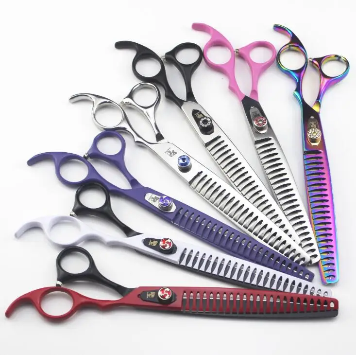 Free shipping 8.0 inch New arrival multi color grooming thinning Pet Beauty Chunker Scissors