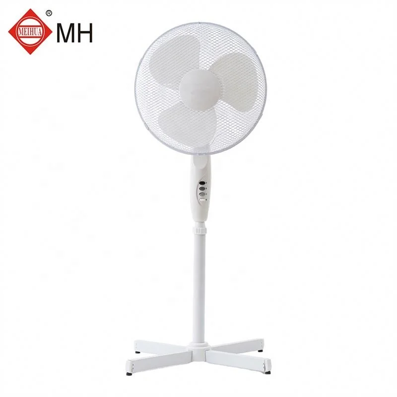 Простые 16-дюймовые 3-скоростные Пластиковые регулируемые напольные вентиляторы